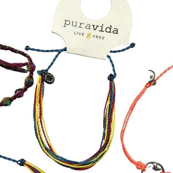 Pura Vida Bracelets Lot of 7 Palm Tree Pine Cone NEW Used Beach Boho - Picture 4 of 11